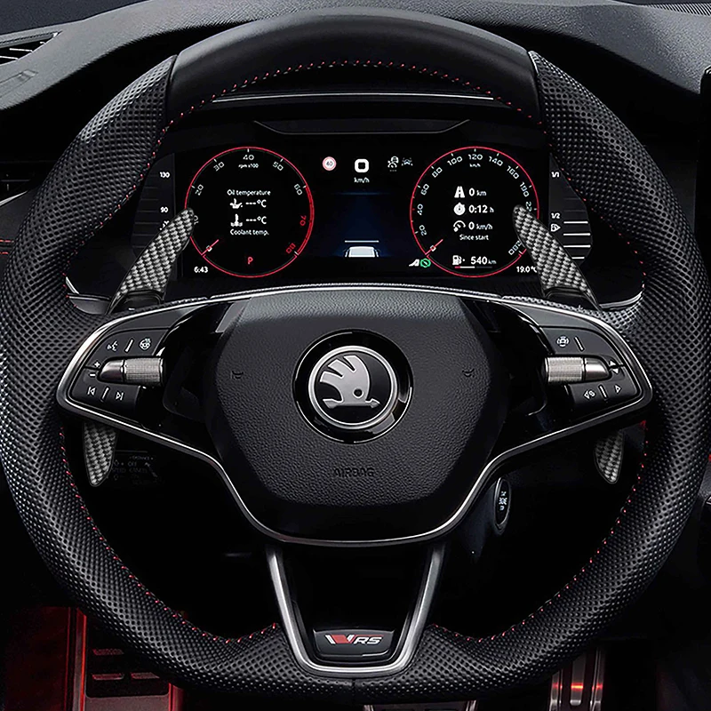 Для Skoda Octavia Karoq Kodiaq RS VRS ENYAQ IV 2020-24 ABS углеродное волокно рулевое колесо