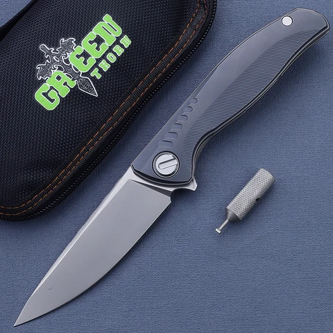 Складной нож Green Thorn CD F3 CS Go M390 Blade TC4, практичный титановый Клинок с рукояткой для кемпинга и охоты, инструменты для повседневного использования