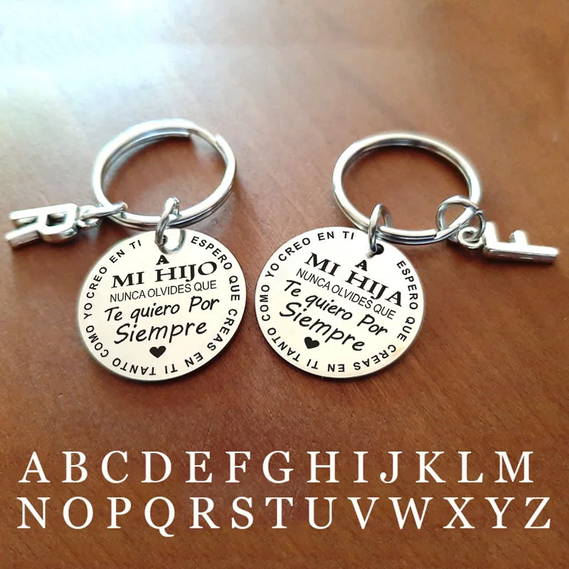 Spanish To My Son Gifts From Mom Inspirational Keychain Birthday Christmas Stocking Stuffer Gifts for Teen Boy From Mother