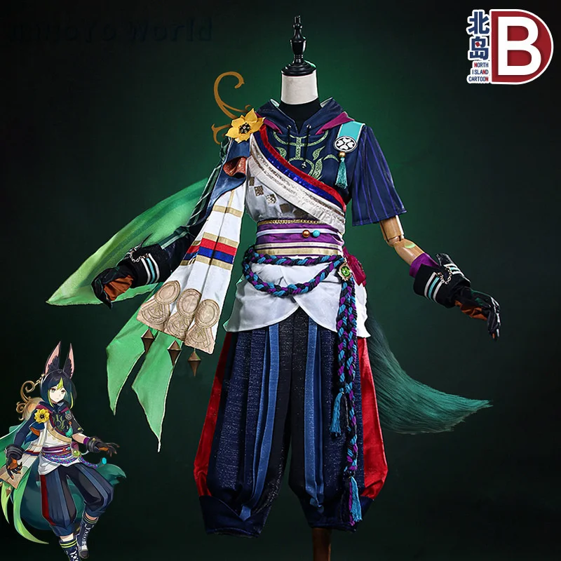 

MiHoYo Genshin Impact Game Tighnari Cosplay Sumeru Costume Cos Tighnari Cute Akademiya Doujin Skirt Suit Latest 2023 Comic Con
