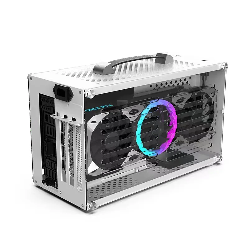 

2 Case ITX Mini Portable Desktop Computer Single Display Small Chassis DIY Personality