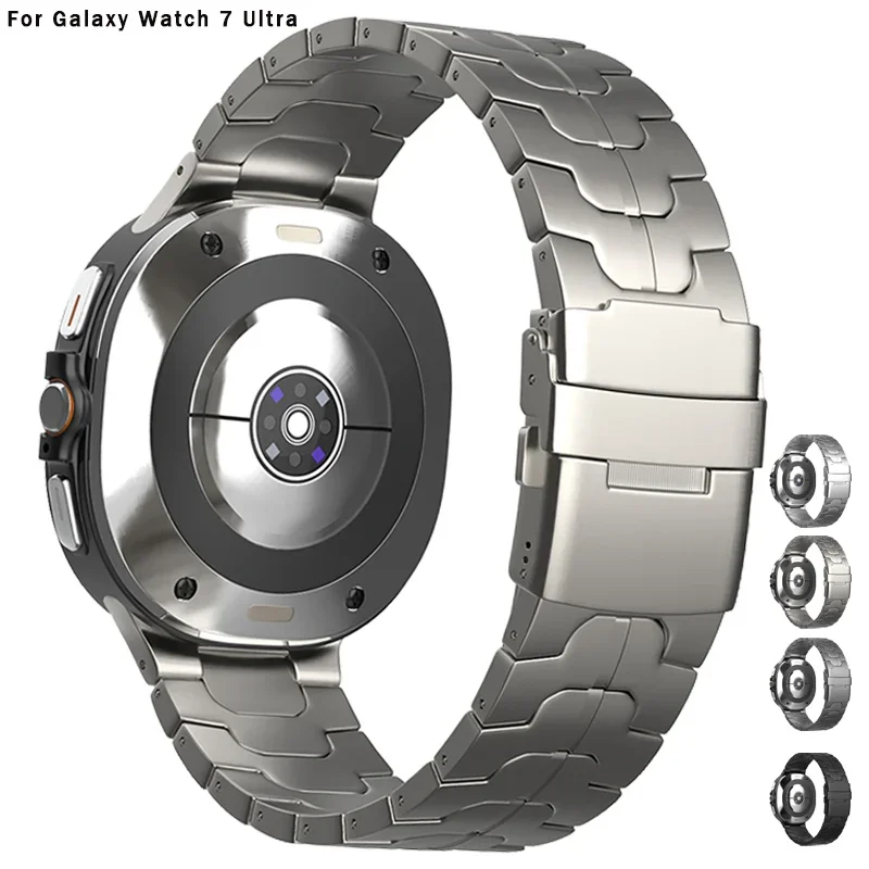 Роскошный деловой титановый ремешок для Samsung Galaxy Watch 7 Ultra 47 мм мужской браслет с