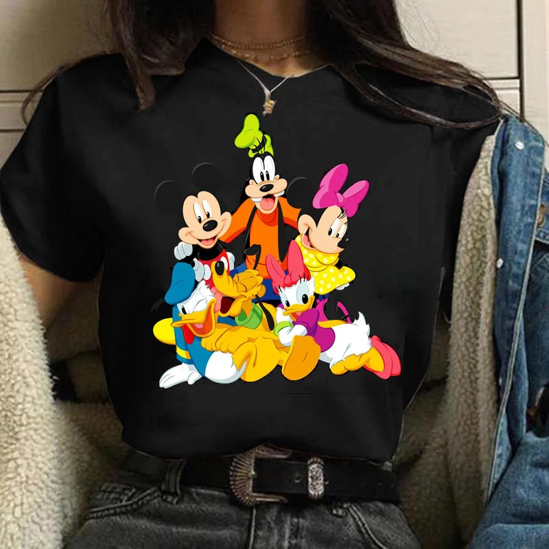 

New Hot Kawaii Disney Family T Shirt Cartoon Women Disney Tshirt Funny Top Tee Fashion Female Clothes T-shirts Dropshipping