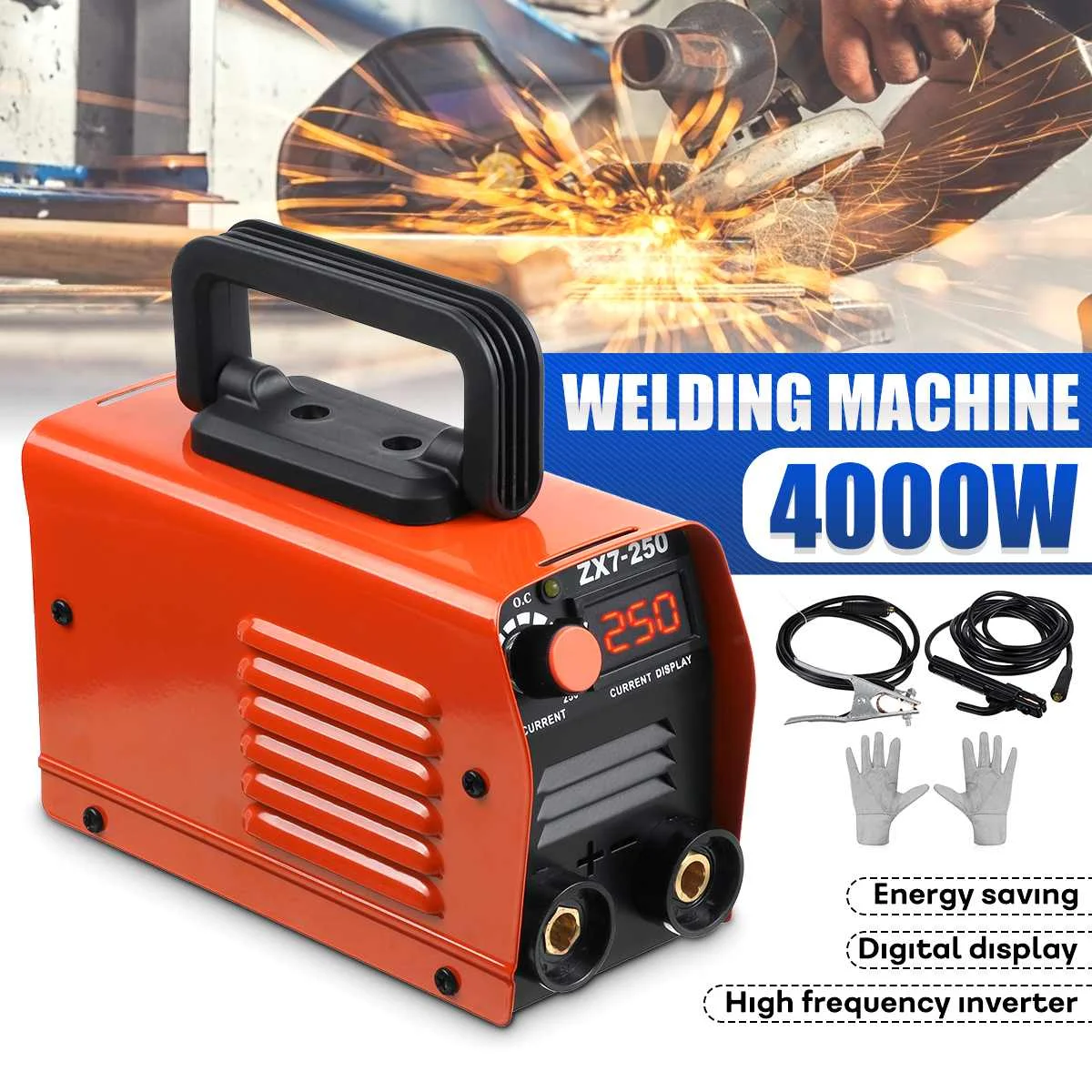 

4KW DC Inverter ARC Welder 220V IGBT MMA Welding Machine 250 Amp High Precision Digital Display Arc Electric Welding Machine