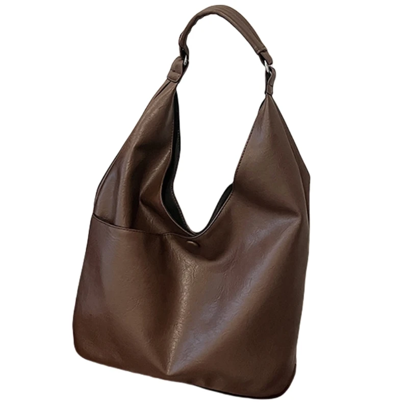 Повседневная сумка с напуском из мягкой искусственной кожи большая на плечо в