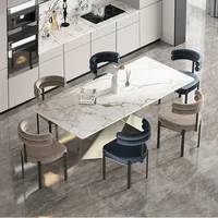Italian-style Light Luxury Dining Chair Designer Sample Room Dressing Table Semi-arc Armchair Modern Simple Home Restaurant Size