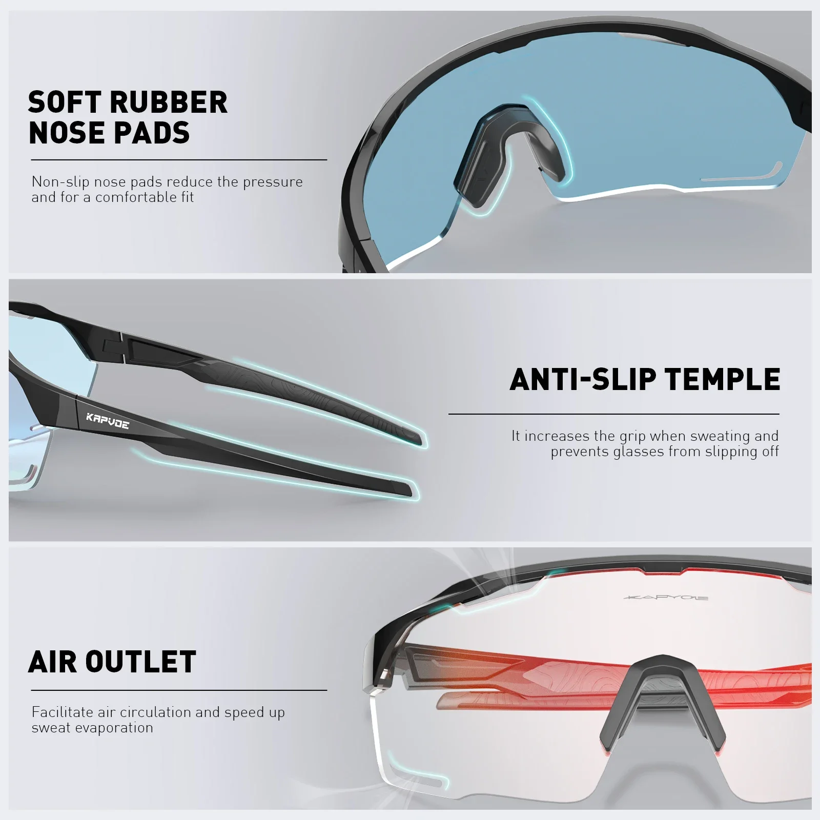 Kapvoe Cycl Mountain новые велосипедные очки спортивные фотохромные солнцезащитные для