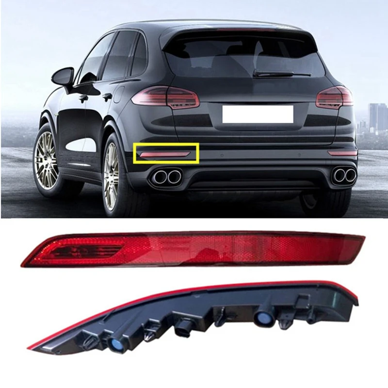 

NEW-Car Rear Bumper Fog Light Parking Warning Light Reflector Taillights for-Porsche Cayenne 2015-2017