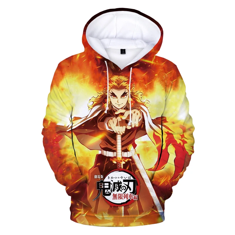 Casual 3D Printed Demon Slayer Hoodies Sweatshirts Men Women Pullovers Fashion Anime Kimetsu No Yaiba Hoodie Autumn Boys Tops