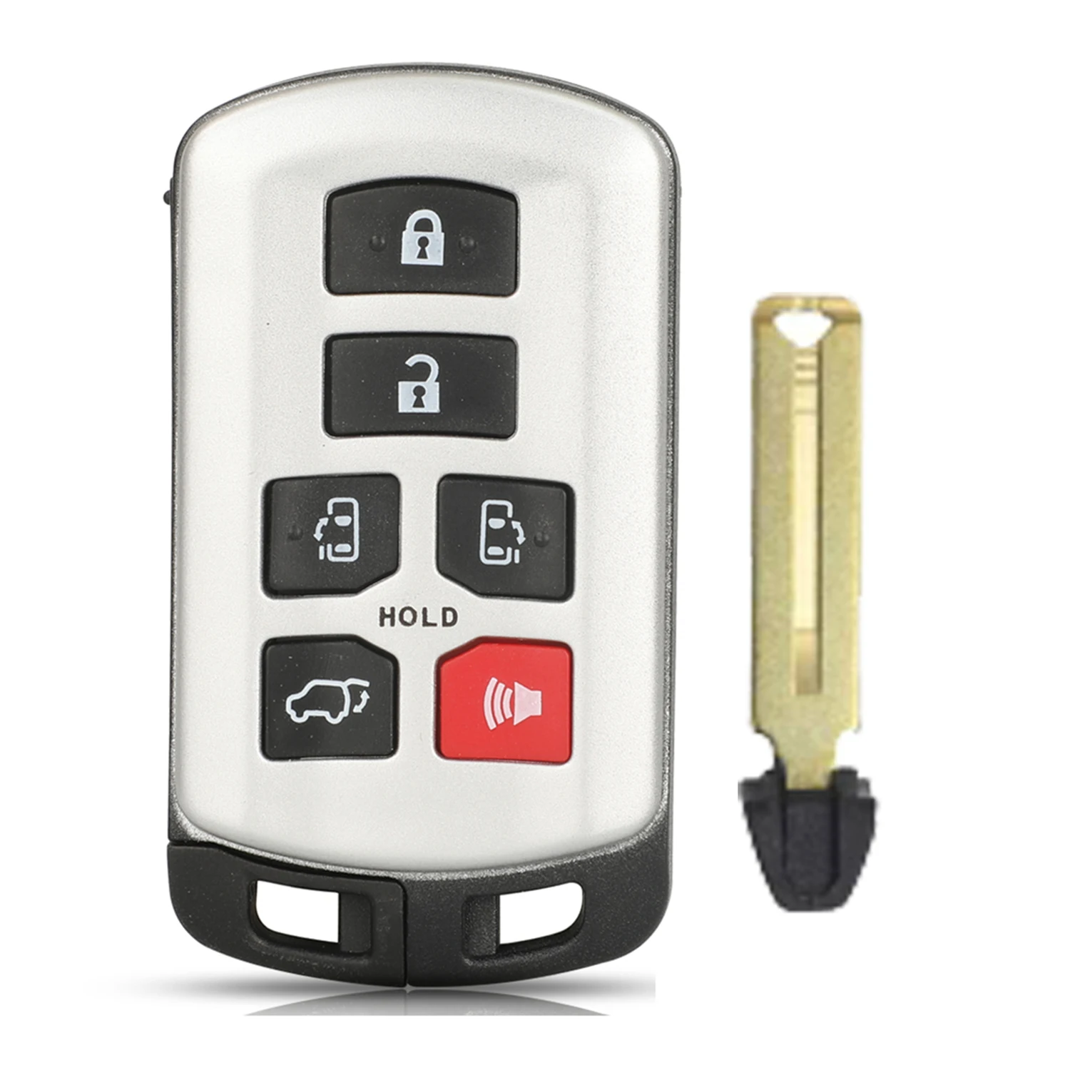 

Пульт дистанционного управления jingyuqin, 6 кнопок, корпус автомобильного ключа для TOYOTA SIENNA 2011-2020