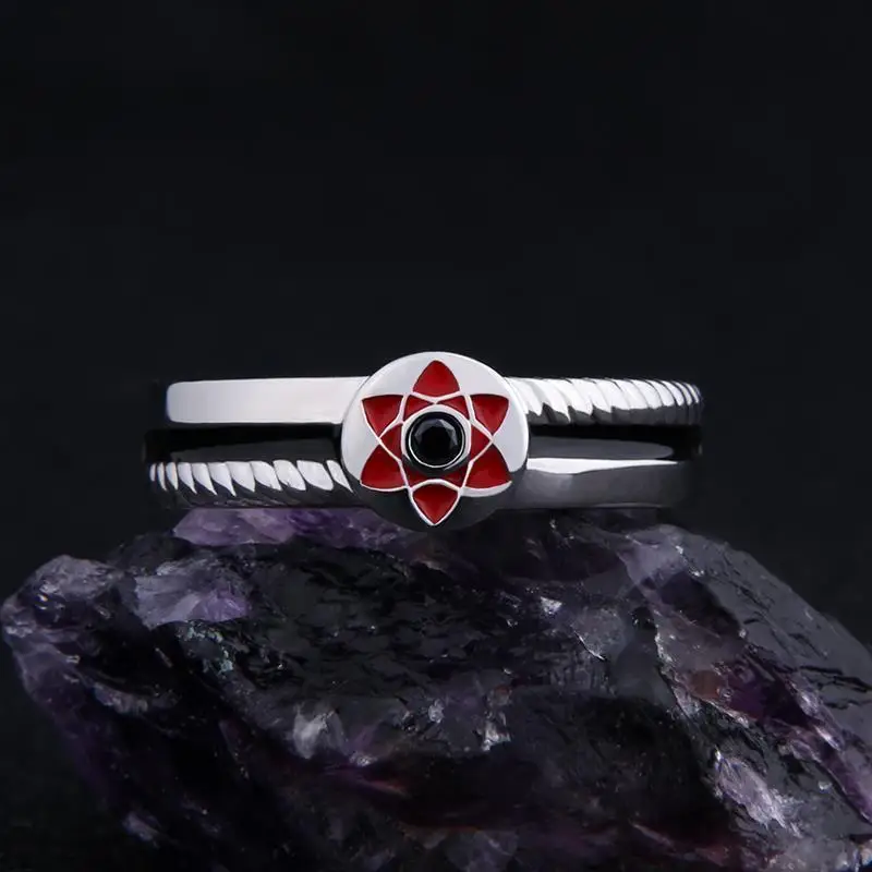 Аниме Учиха сасуке Шаринган Hatake Kakashi Uzumaki Косплей кольцо на палец регулируемые