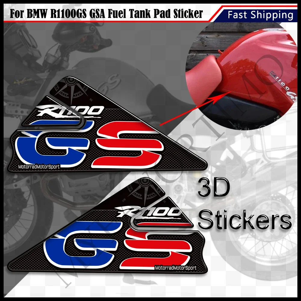 For BMW R1100GS R 1100 GS R1100 GSA Motorcycle Stickers Decals Protection Gas Fuel Oil Kit Knee ADV Adventure Tank Pad Grips
