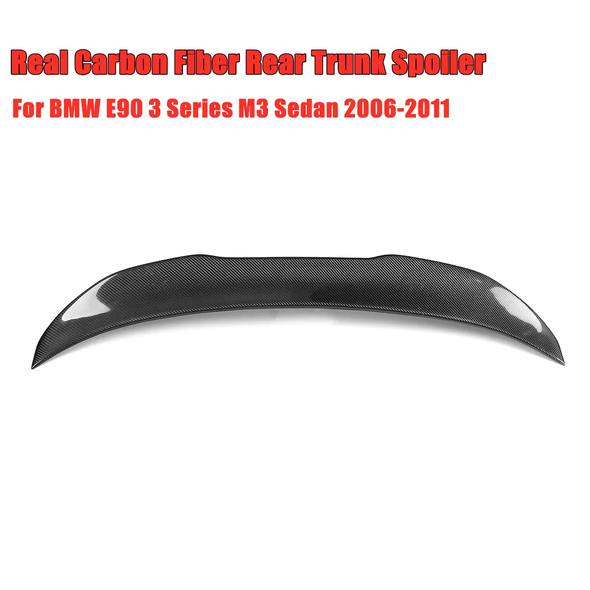

E90 Автомобильный задний спойлер, удлинитель для крыла из настоящего углеродного волокна для BMW E90 3 серии M3 4 двери седан 2006-2011, задний спойлер ...