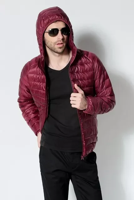 New2022 White Duck Down Jacket 2021 New Portable Hooded Down Coat Ultralight Men Winter Coat Warm Thermal Down Parkas