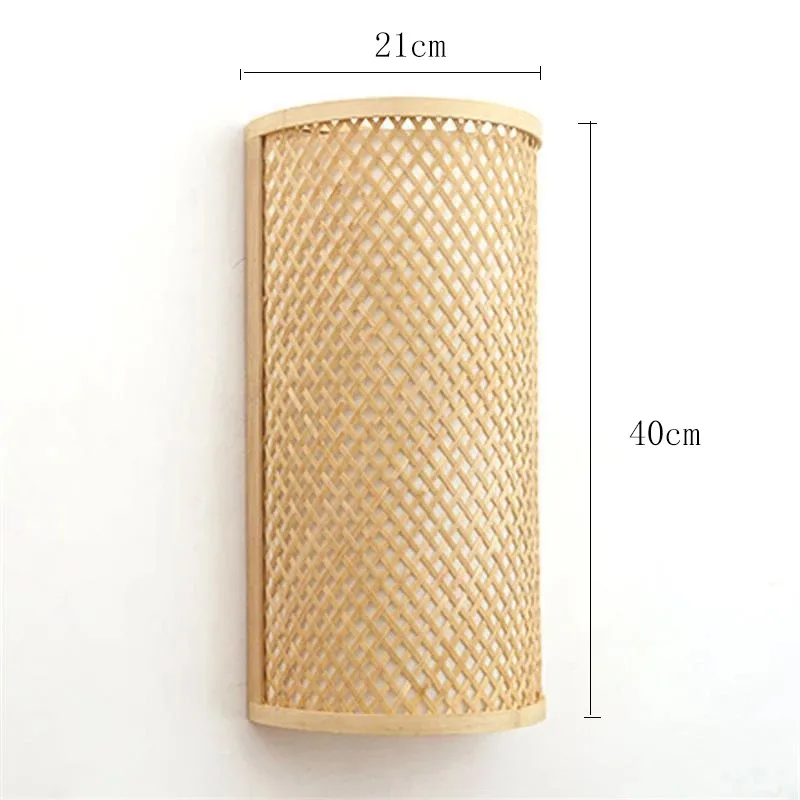 

ONEYLTT Винтажный бамбуковый полукруглый настенный светильник