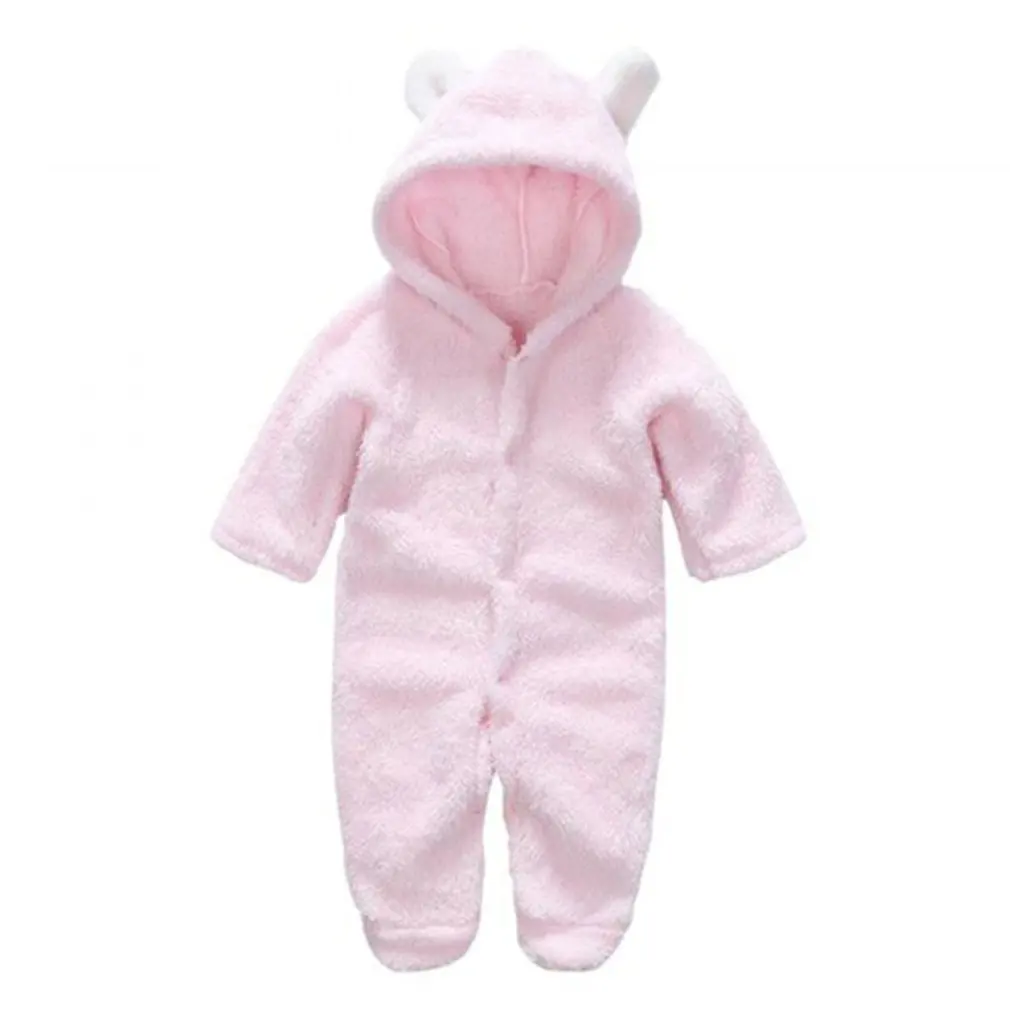 

Romper Child Velvet Romper Cute Bear Ear Warm Long Sleeve Jumpsuit Outfits Bodysuit Clothes For Infant Toddler