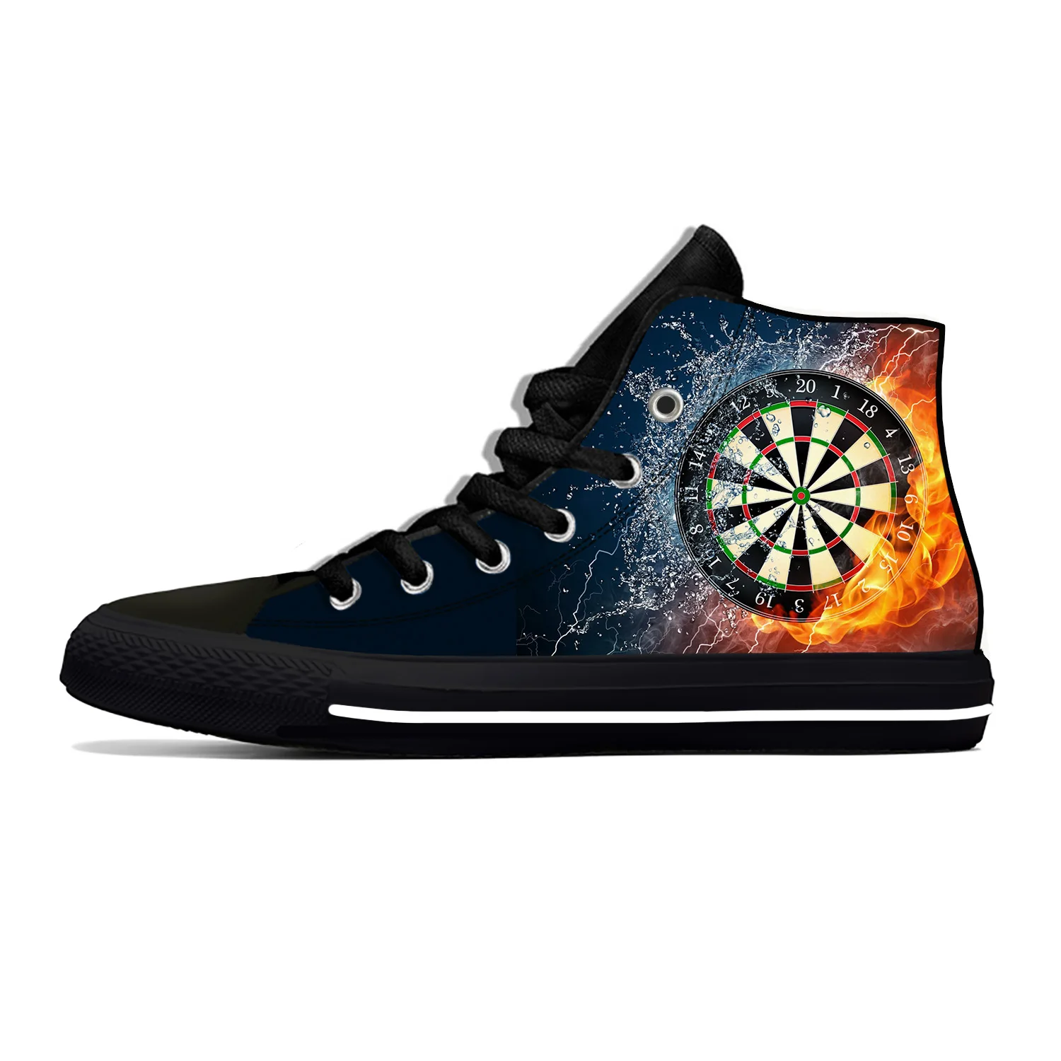

Dart Darts Board Throw Game Funny Fashion Classic Casual Cloth Shoes High Top Lightweight Breathable 3D Print Men Women Sneakers