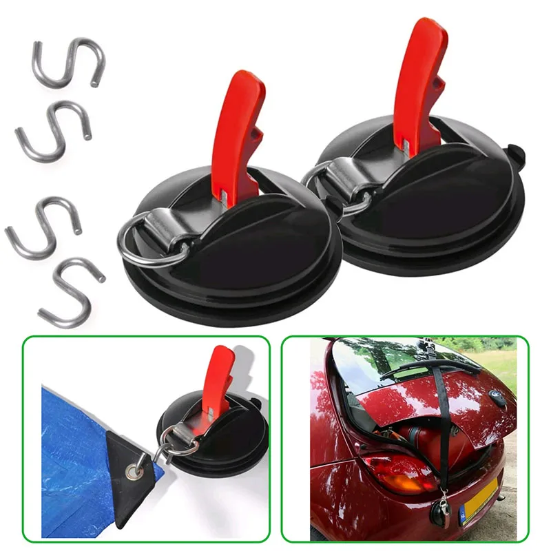 

Multifunction Vacuum Suction Cup Anchor With Fixed Hook Suction Cup Hook for Heavy-Duty Car Watch Strap Suitable Car Bathroom