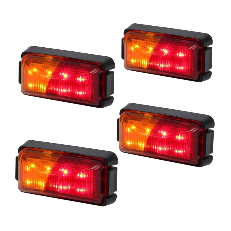 

4 Pcs Lamps 8 LEDs Side Marker Rear Tail Light Warning Lights GTWS