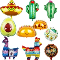 mexico carnival party fiesta alpaca cactus avocado modeling aluminum film balloon decoration