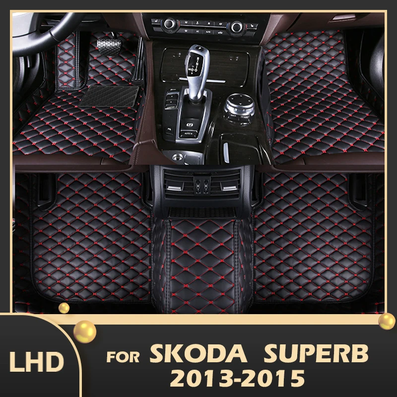 

Car Floor Mats For Skoda Superb 2013 2014 2015 Custom Auto Foot Pads Automobile Carpet Cover Interior Accessories