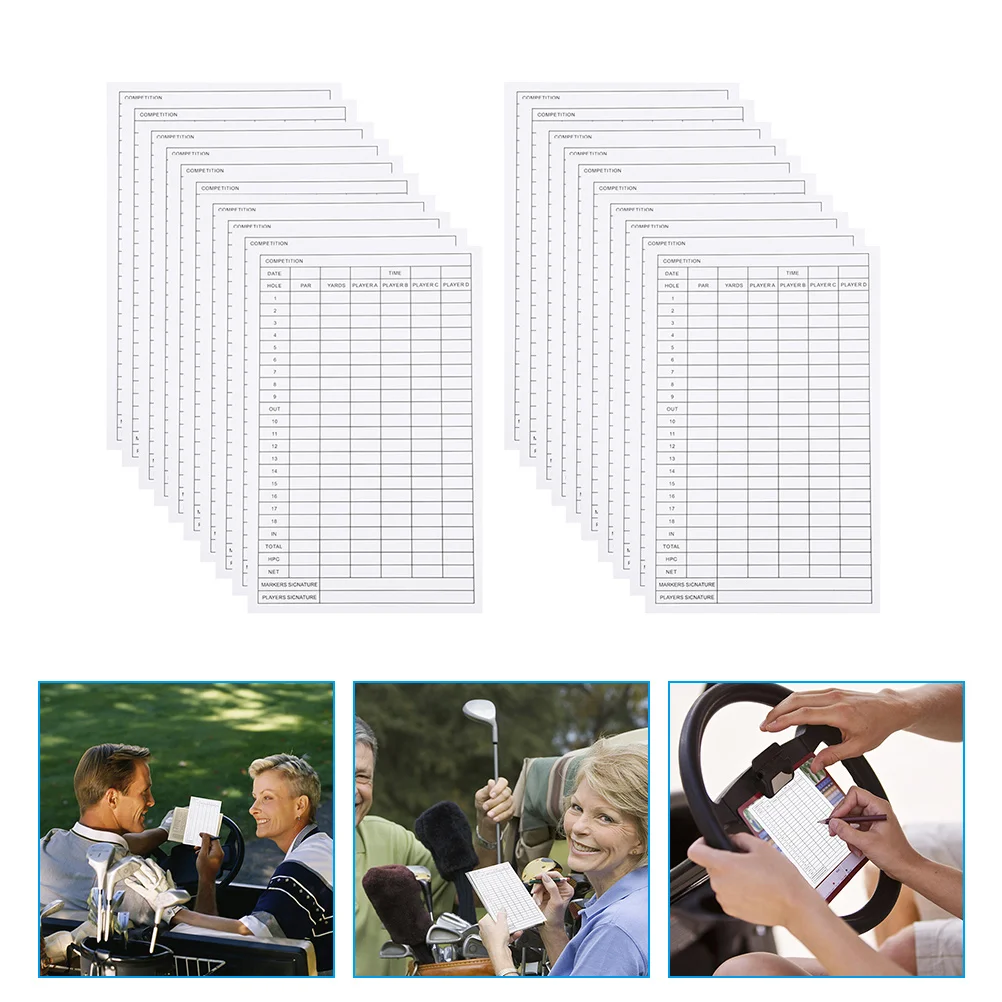 

Golf Scorecard Record Use Cards Portable Golfs Scorecards Sports Supplies Number Tools