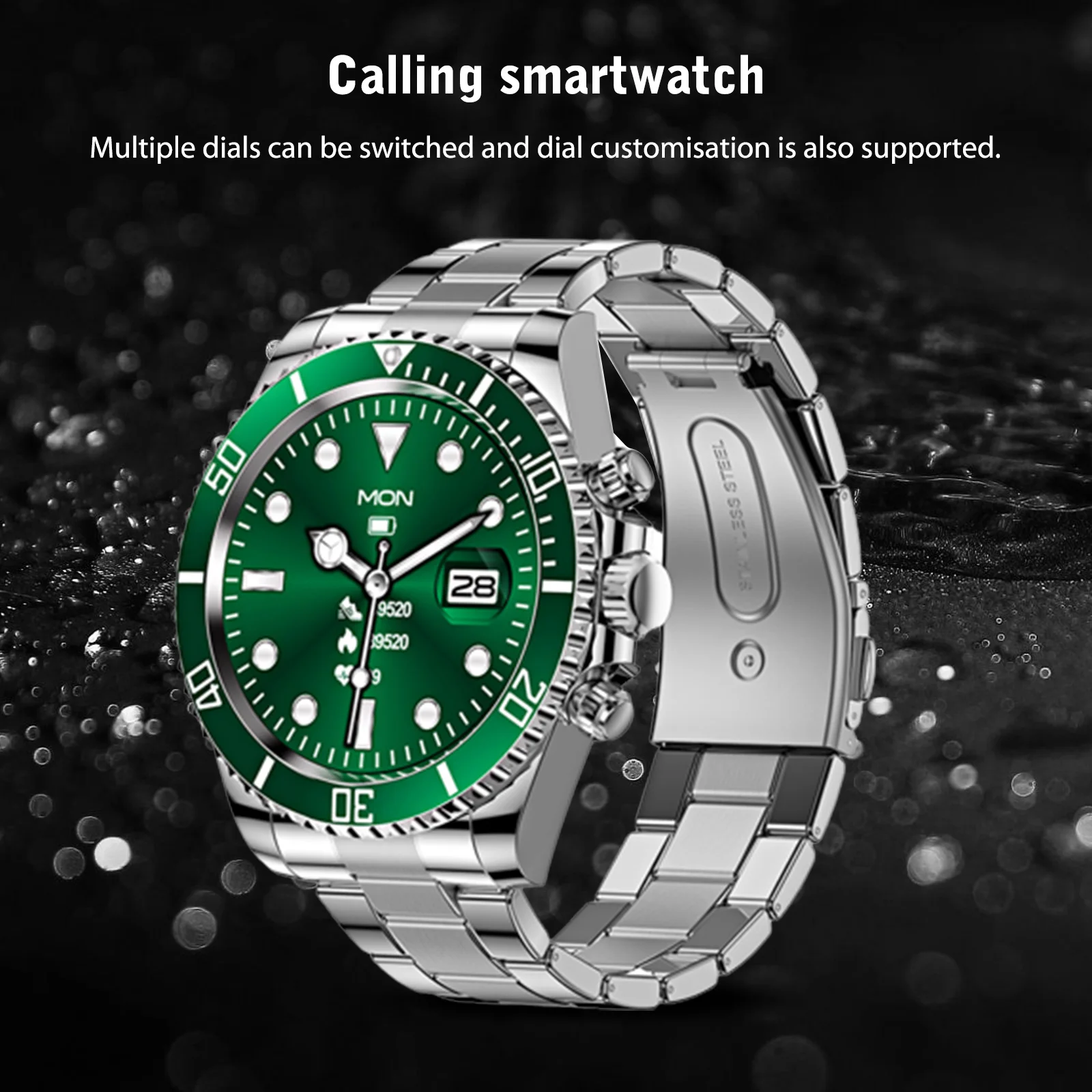 

AW12 1.3inch Smart Watch 3.0/5.0 Bluetooth-Compatible 320mAh Smartwatch Rotating Bezel Life Waterproof Men Women for Android IOS