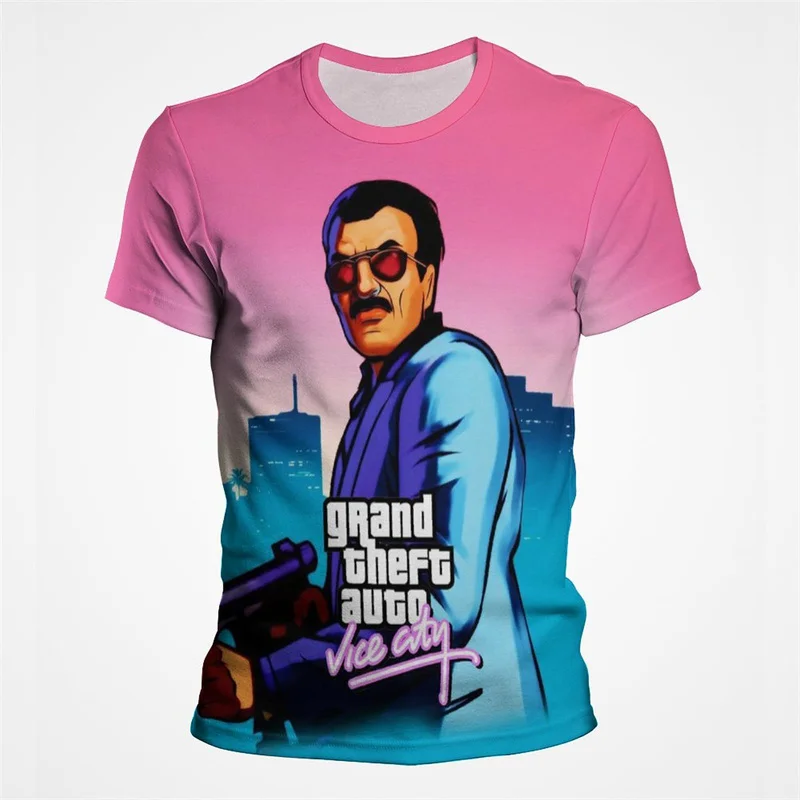 Футболка мужская оверсайз с принтом Grand Theft Auto GTA рубашка коротким рукавом в стиле