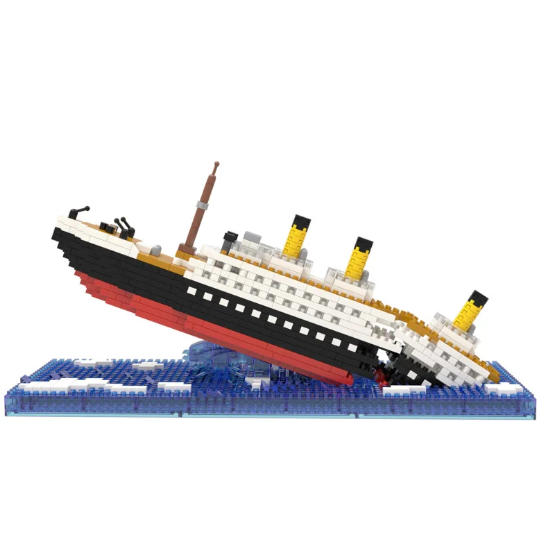 Один кусок в бутылке мини-конструктор Титаник Черная жемчужина пиратский