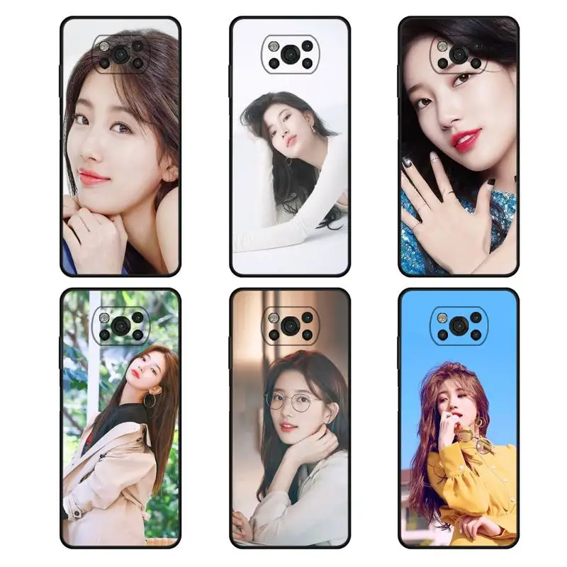 Корейский чехол для телефона S-Suzy, черный силиконовый чехол для Xiaomi 12SULTRA 10pro 11 9se 8 6 5 POCOX3 M3 F1 NOTE MIX MAX2 3