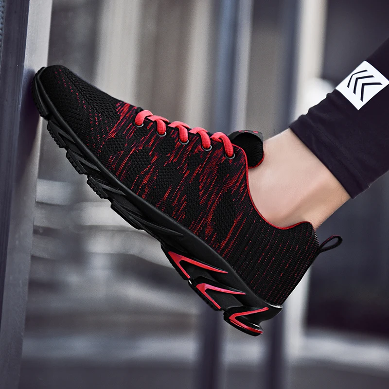 Sneakers Men's Running Shoes Fashion Comfortable Breathable Mesh Casual Shoes Thick Sole Heightening Sneakers Lace Up