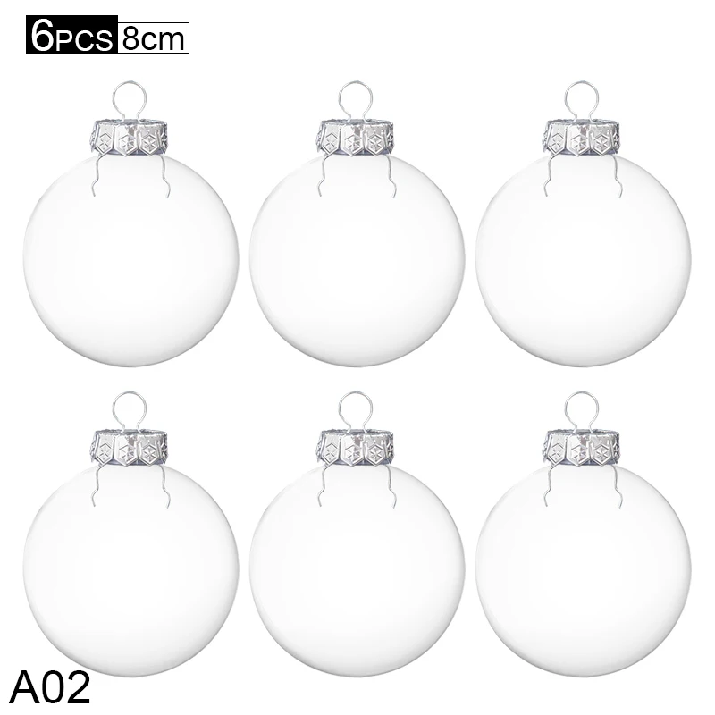 

6 шт. Прозрачные елочные шары YONGSNOW