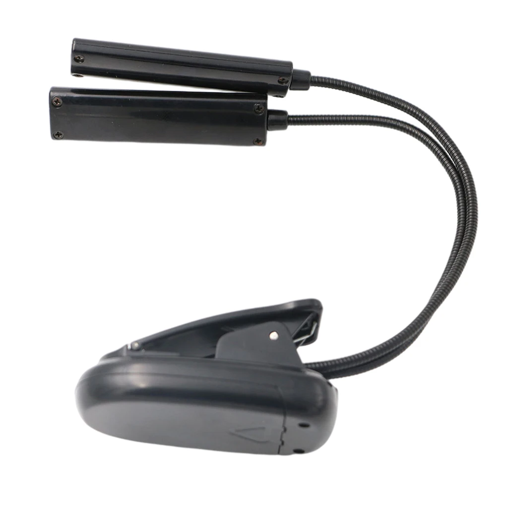 

Светодиодная лампа для чтения с клипсой, гибкая лампа для чтения с 2 двойными лампами, 2 режима работы, режим обучения яркости