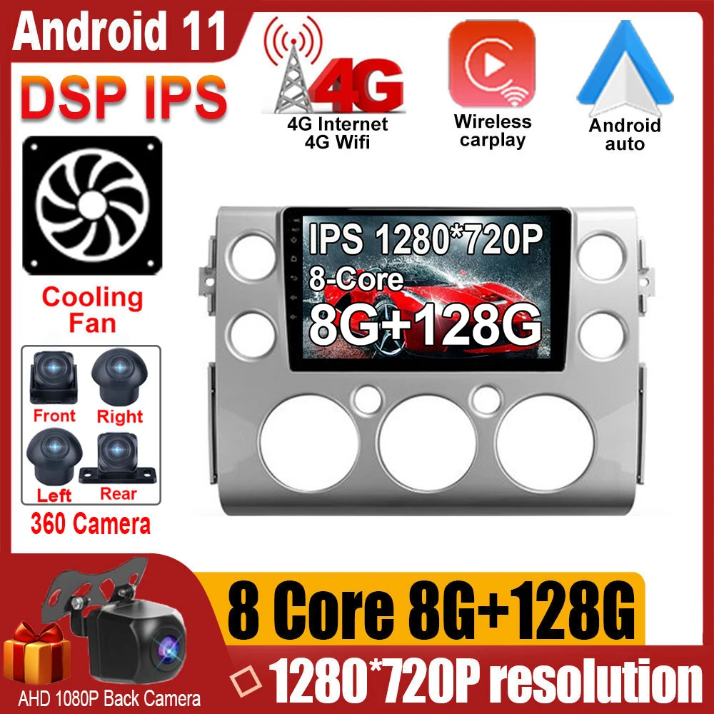 

9 Inch IPS Screen Android 11 For Toyota FJ Cruiser 2006 - 2020 Car Multimedia Radio Video Player GPS Navigation Wireless Carplay