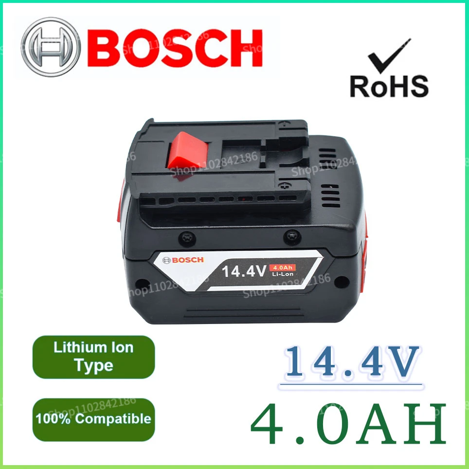 

Bosch 14.4V 4.0Ah Power Tool Replacement Lithium-Ion Battery GBH GDR GSR 1080 DDS180 BAT614G BAT607 BAT607G