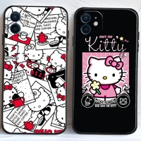takara tomy hello kitty phone cases for iphone 11 12 pro max 6s 7 8 plus xs max 12 13 mini x xr se 2020 soft tpu funda coque
