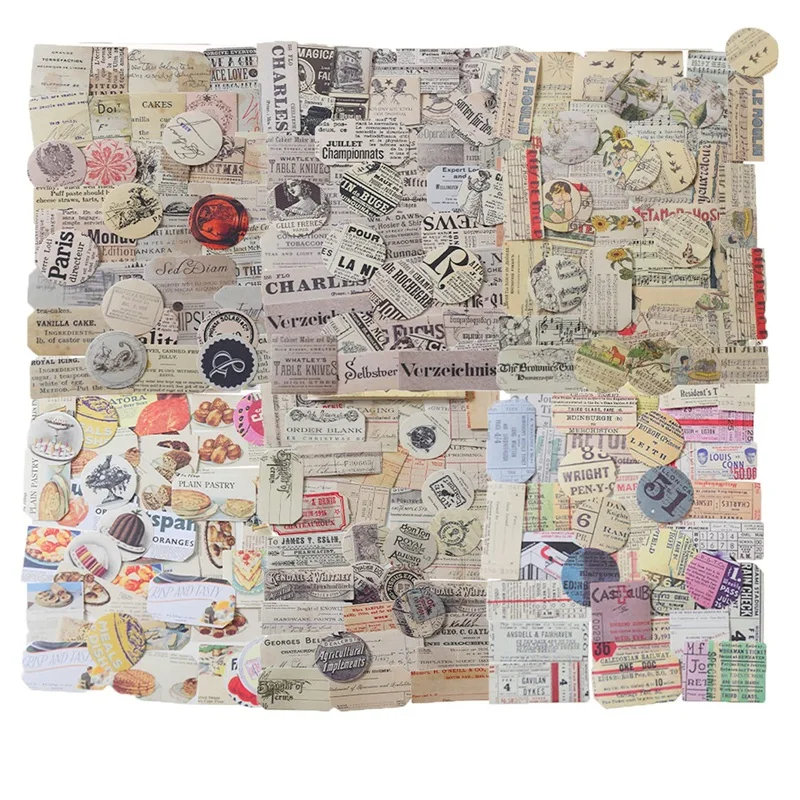 

Vintage Journaling Supplies 480 Sheets Vintage Scrapbooking Paper Stickers For DIY Crafts Gifts Album, Planner Book