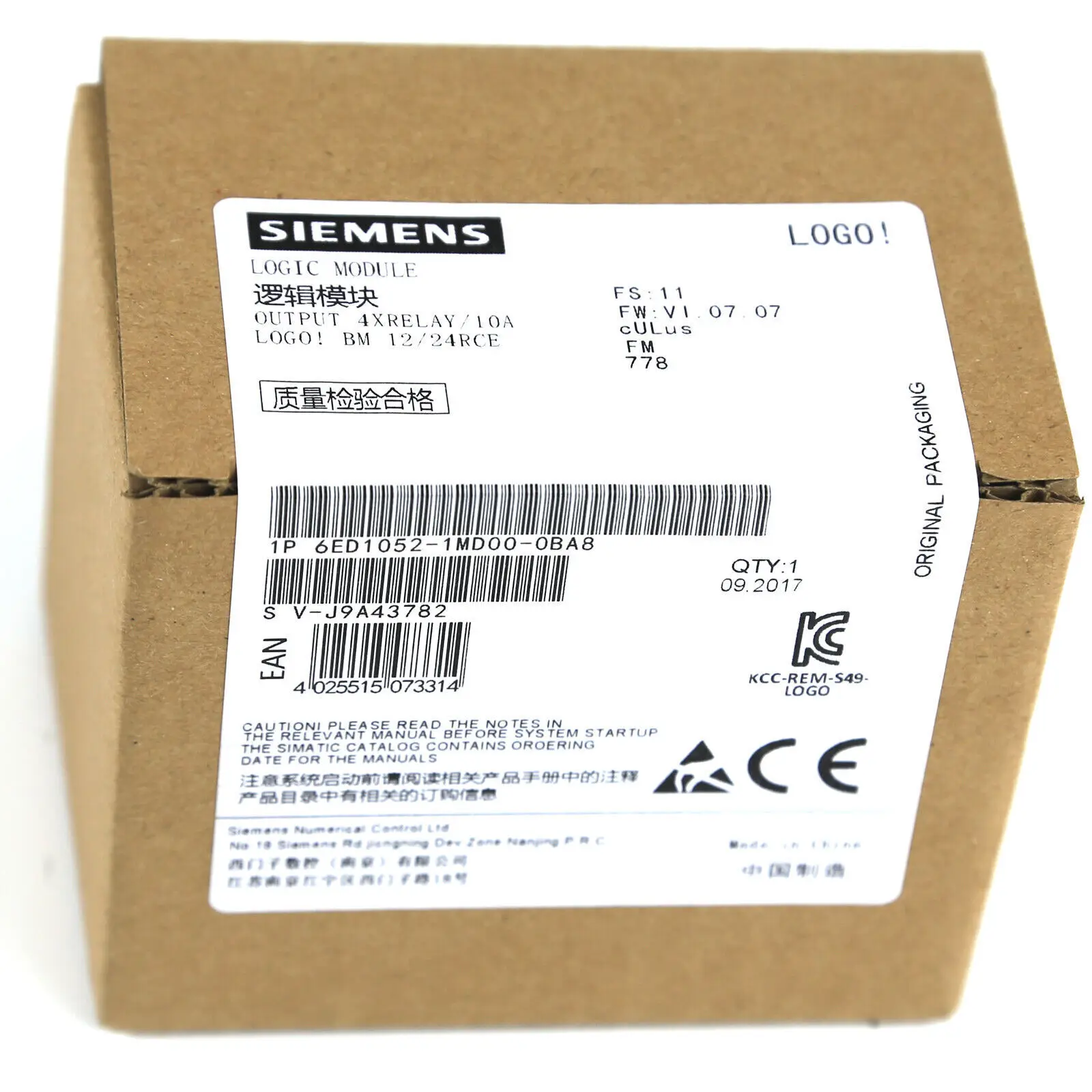 

Совершенно новый Siemens 6ED1052-1MD00-0BA8 6ED1052 1MD00 0BA8