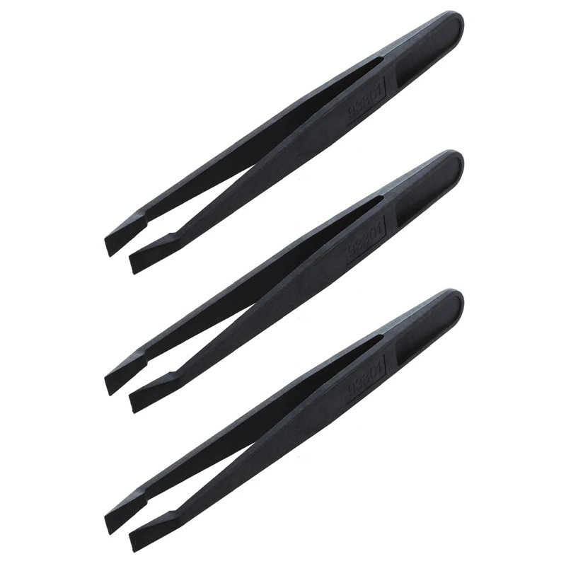 

A50I 3X Manual Tool Black Plastic Flat Tip Anti-Static Tweezers