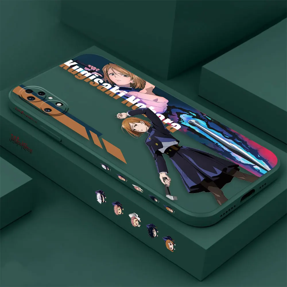 Jujutsu Kaisen Kugisaki Nobara Phone Case For Huawei P60 P50 P40 P30 P20 Mate 50 40 30 20 20X 10 Colour Liquid Silicone Cover