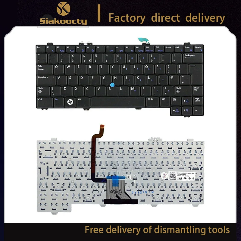 Siakoocty for Genuine QWERTY English UK keyboard DELL Latitude XT XT2 /DE77-UK