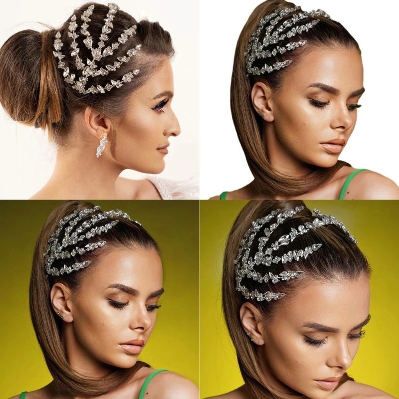 

New style Baroque Style Crowns Crystal Layered Headband Princess Full Diamond Crown Bridal Birthday Wedding Party Prom Supplies