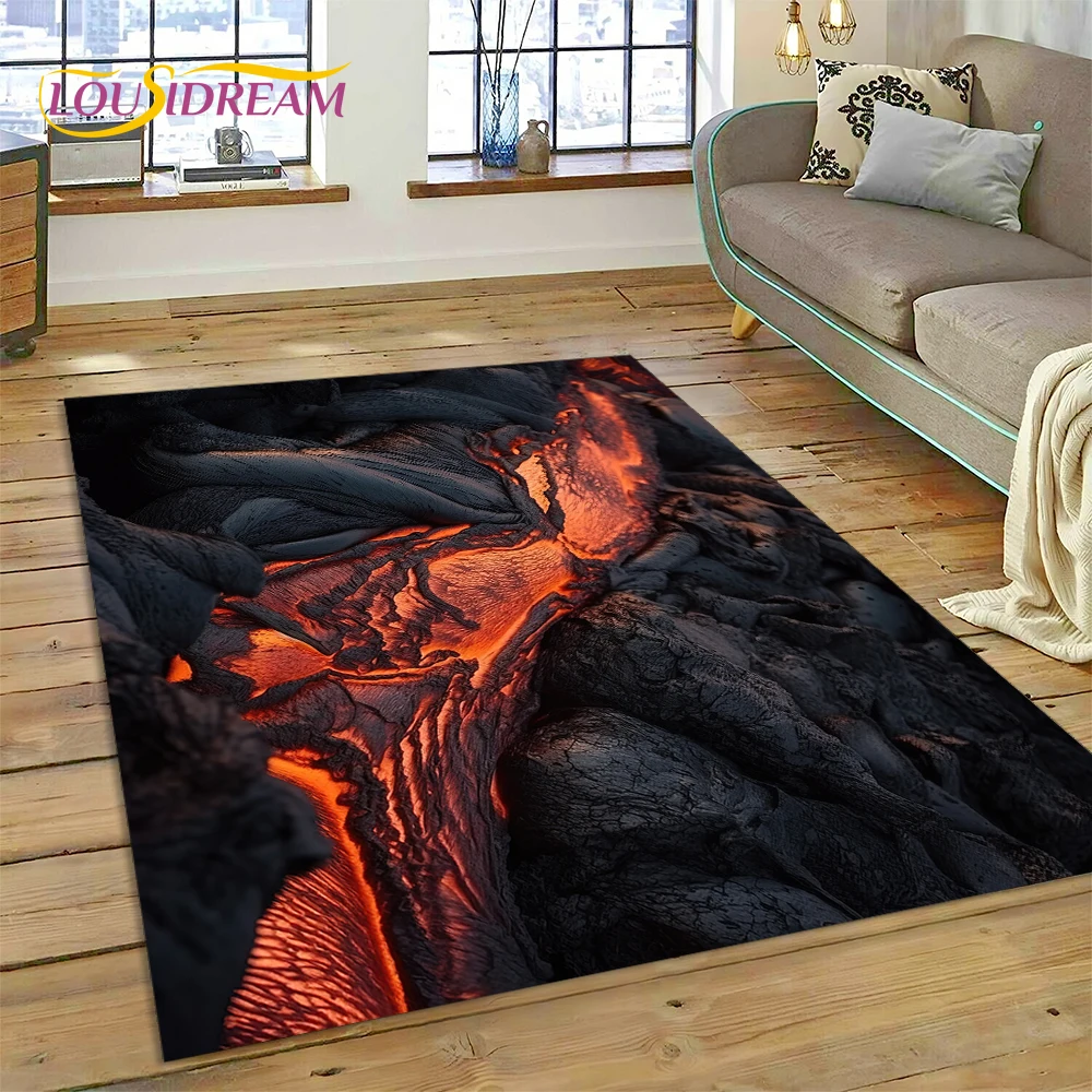 Волшебный 3D ковер Volcano из лавы для гостиной спальни домашний декор напольный