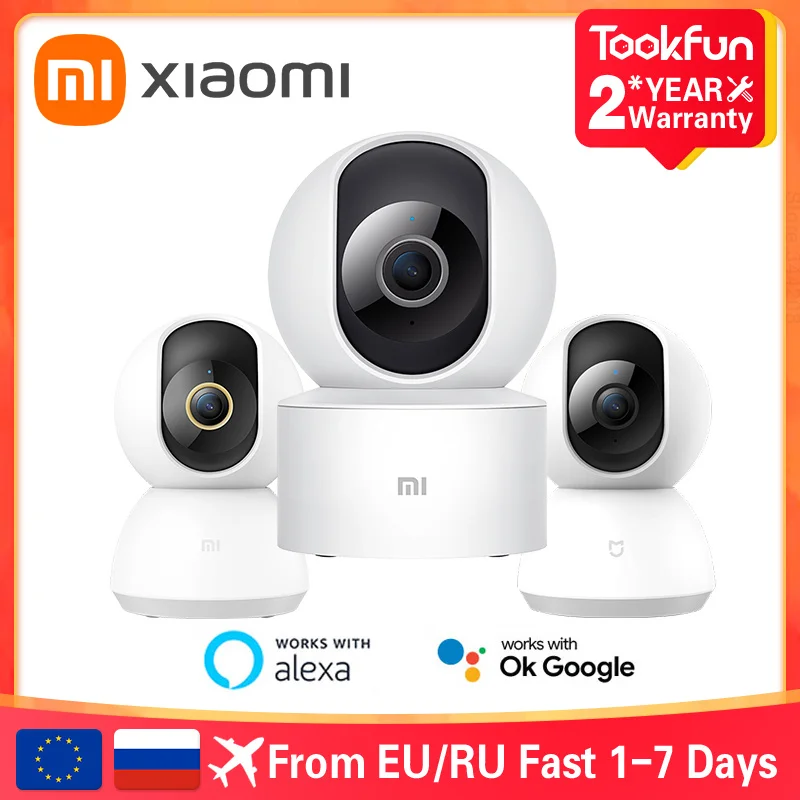 

Фотокамера xiaomi mi home security, 360 °, 1080P/2K hd, Wi-Fi, ночное видение, ip-Обнаружение, сигнализация, веб-камера, видеоняня CE