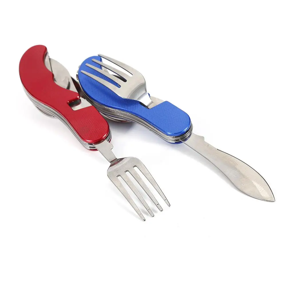 Многофункциональный набор посуды для кемпинга складная ложка пикника и барбекю