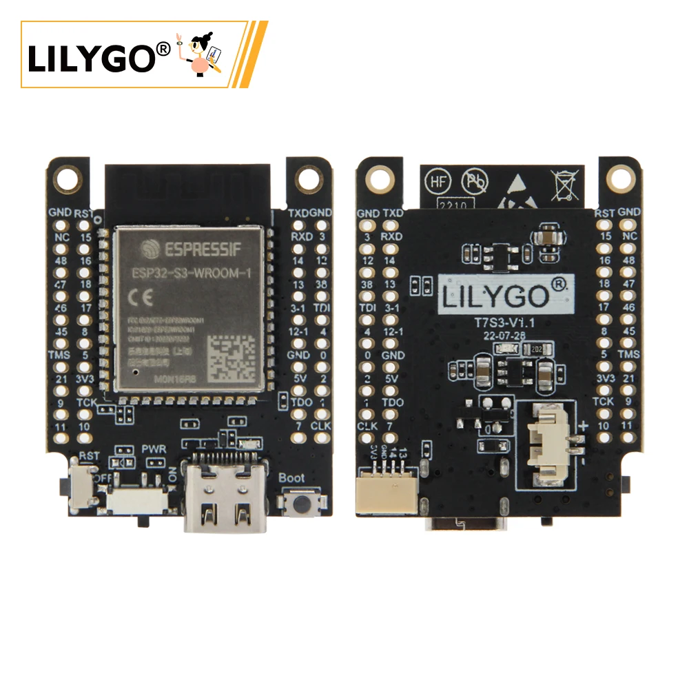 

LILYGO® T7 S3 V1.1 ESP32-S3 Development board WIFI bluetooth 5.0 8 MB PSRA module
