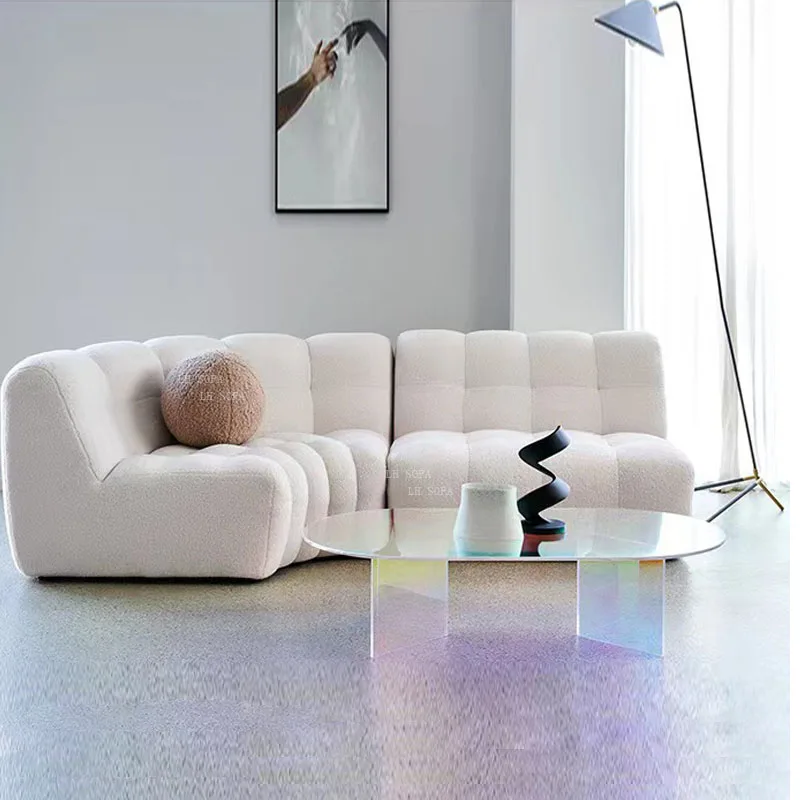 

Nordic Recliner Stretch Living Room Sofa Wood Legs Relax White Lounge Sofa Lazy Designer Modular Modern Divano Bedroom Furniture