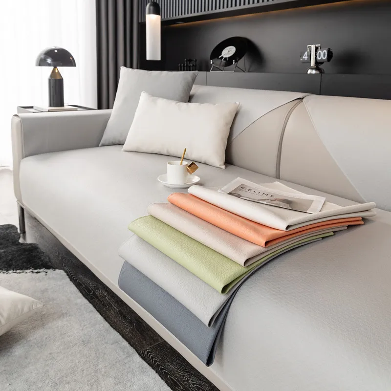 

Waterproof Anti-pet Scratch Technology Cloth Sofa Cover Thickened Faux Leather Cloth Light Luxury Cushion Pillow Package Sofa