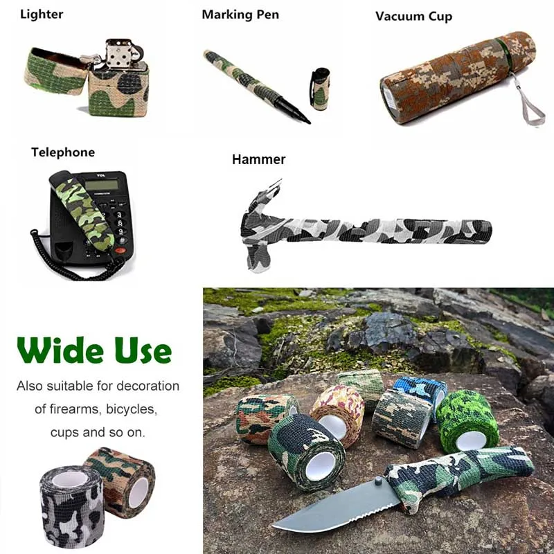 Горячая Распродажа самоклеящаяся эластичная лента для улицы камуфляжная