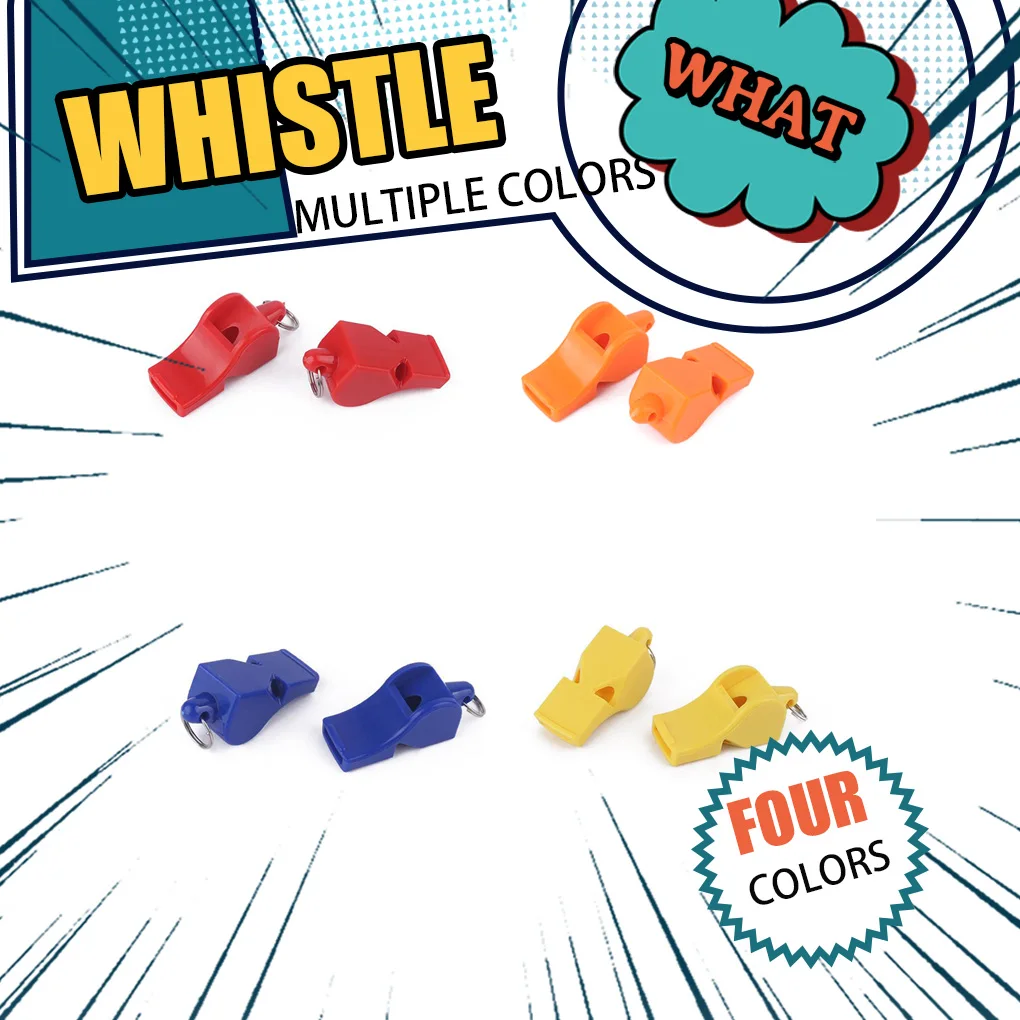 

2 Pieces Safety Whistle Multicolored Super Loud Outdoor Equipment Pocket-size Hiking Accessories Camping Supplies Sound Maker